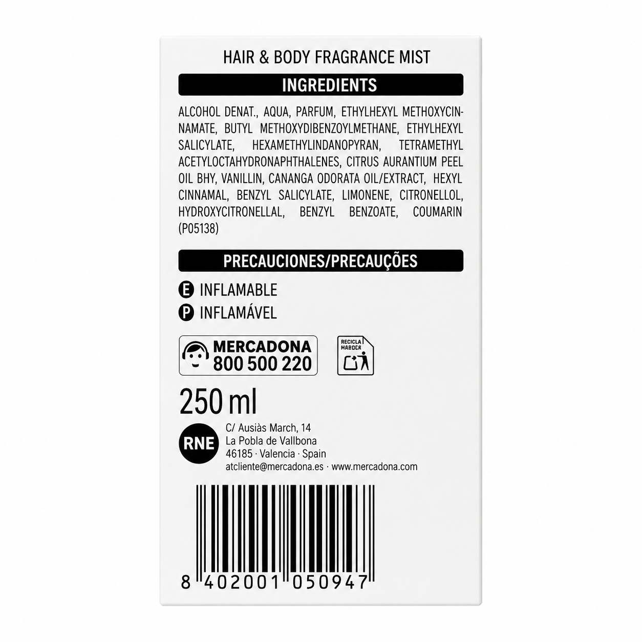 Brume parfumée Deliplus pour les cheveux et le corps, Peach Bloom