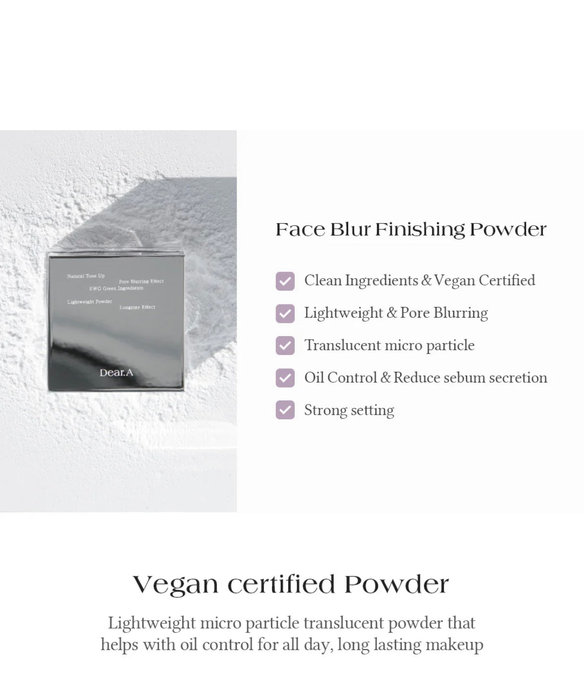 Dear.A - Face Blur Finishing Powder