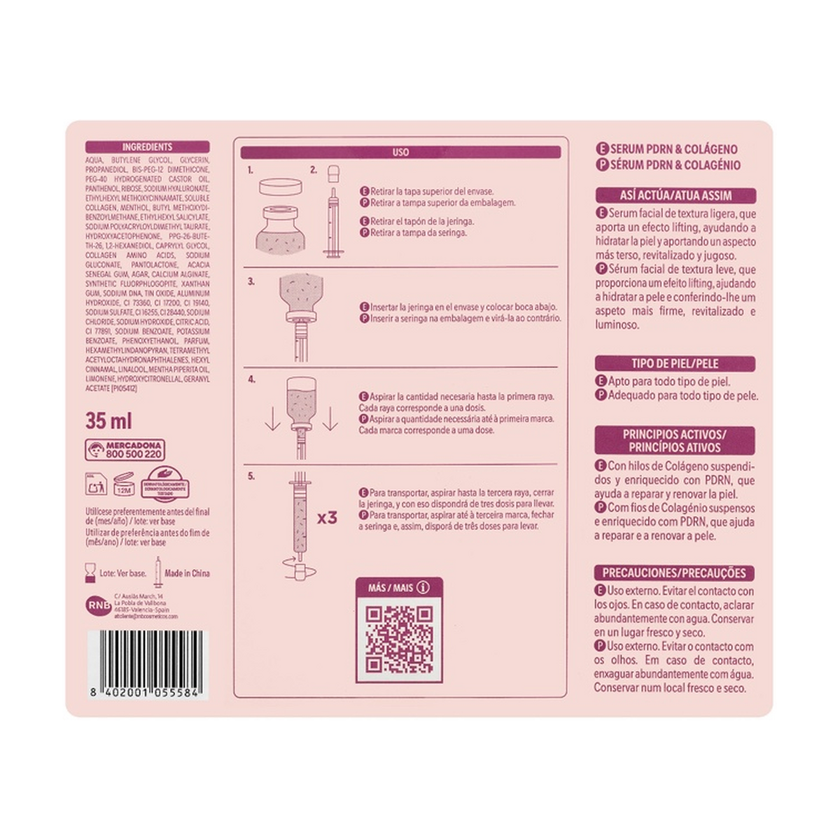 Deliplus K-Skin PDRN un kolagēna serums - liftinga efekts, 35 ml