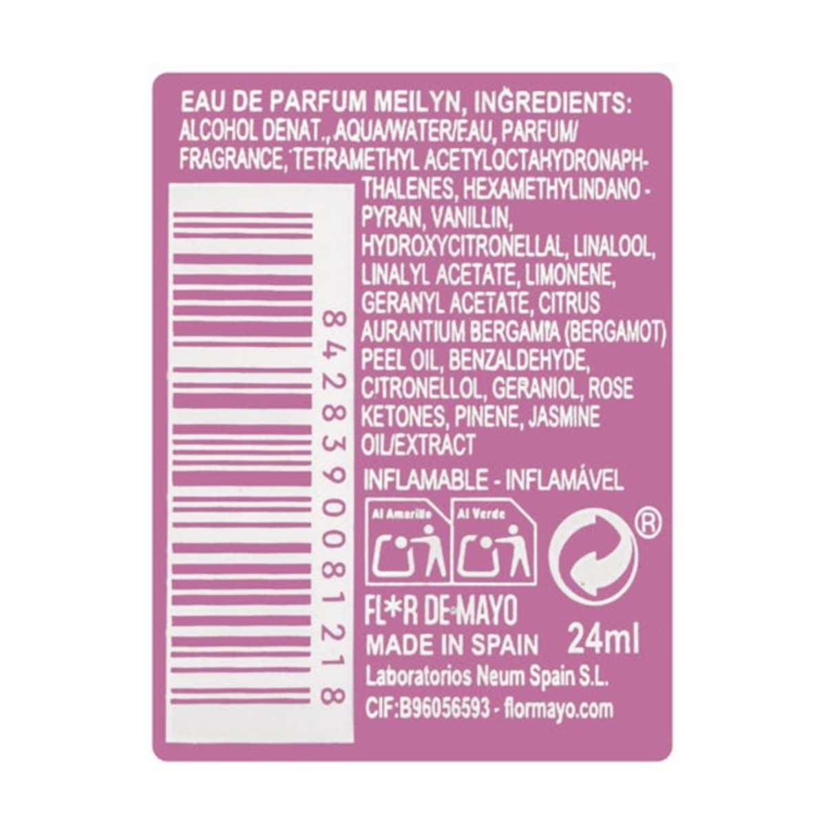 Meilyn Eau de Parfum – Parfum floral pour femme (24 ml)