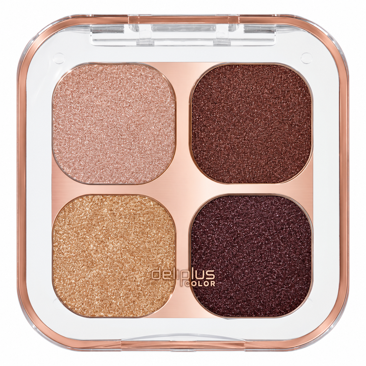Deliplus Eyeshadow Quad – 4-Colour Palette, 4 g – 3 Palettes