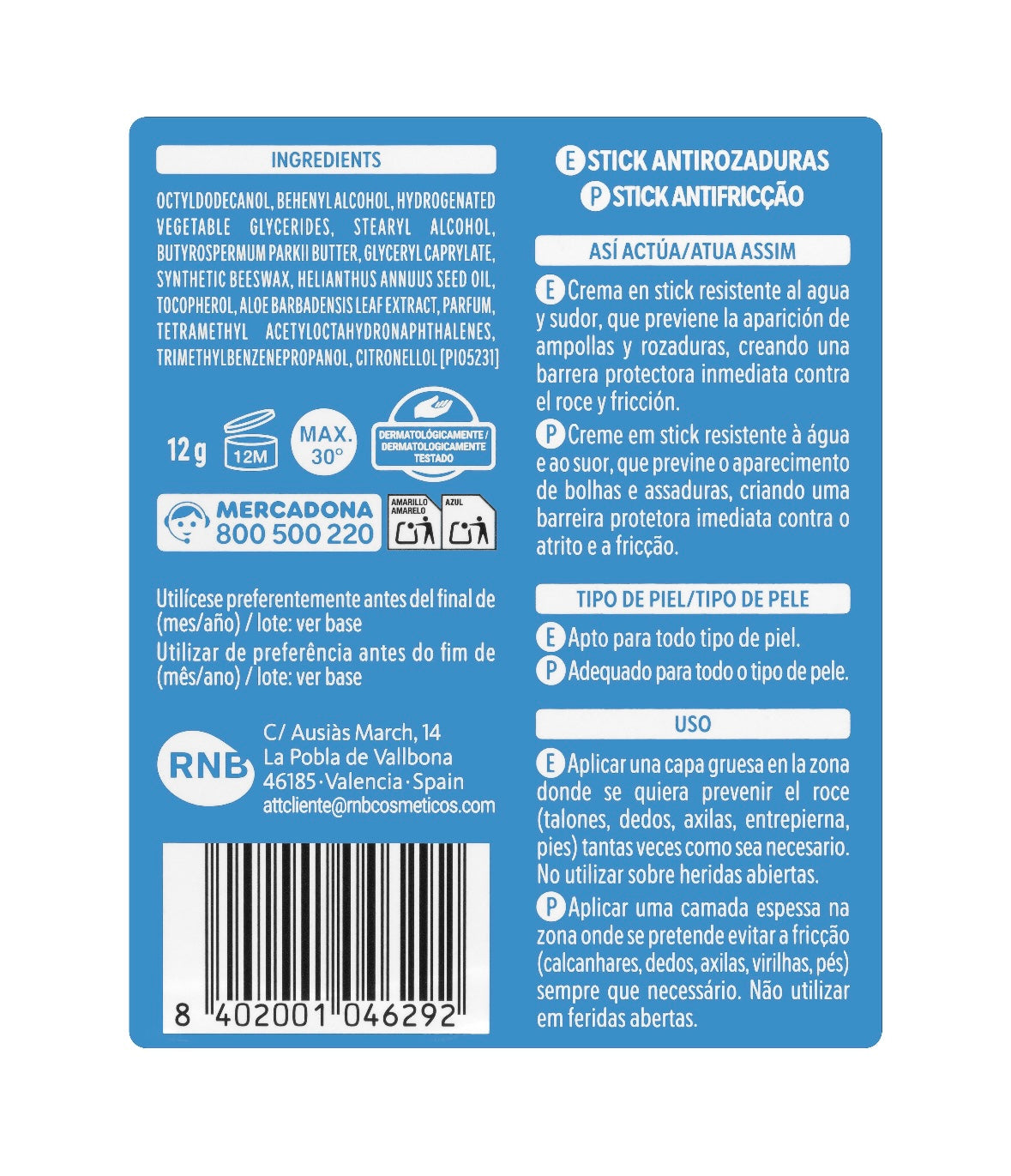 Deliplus Anti-Friction Stick 12g