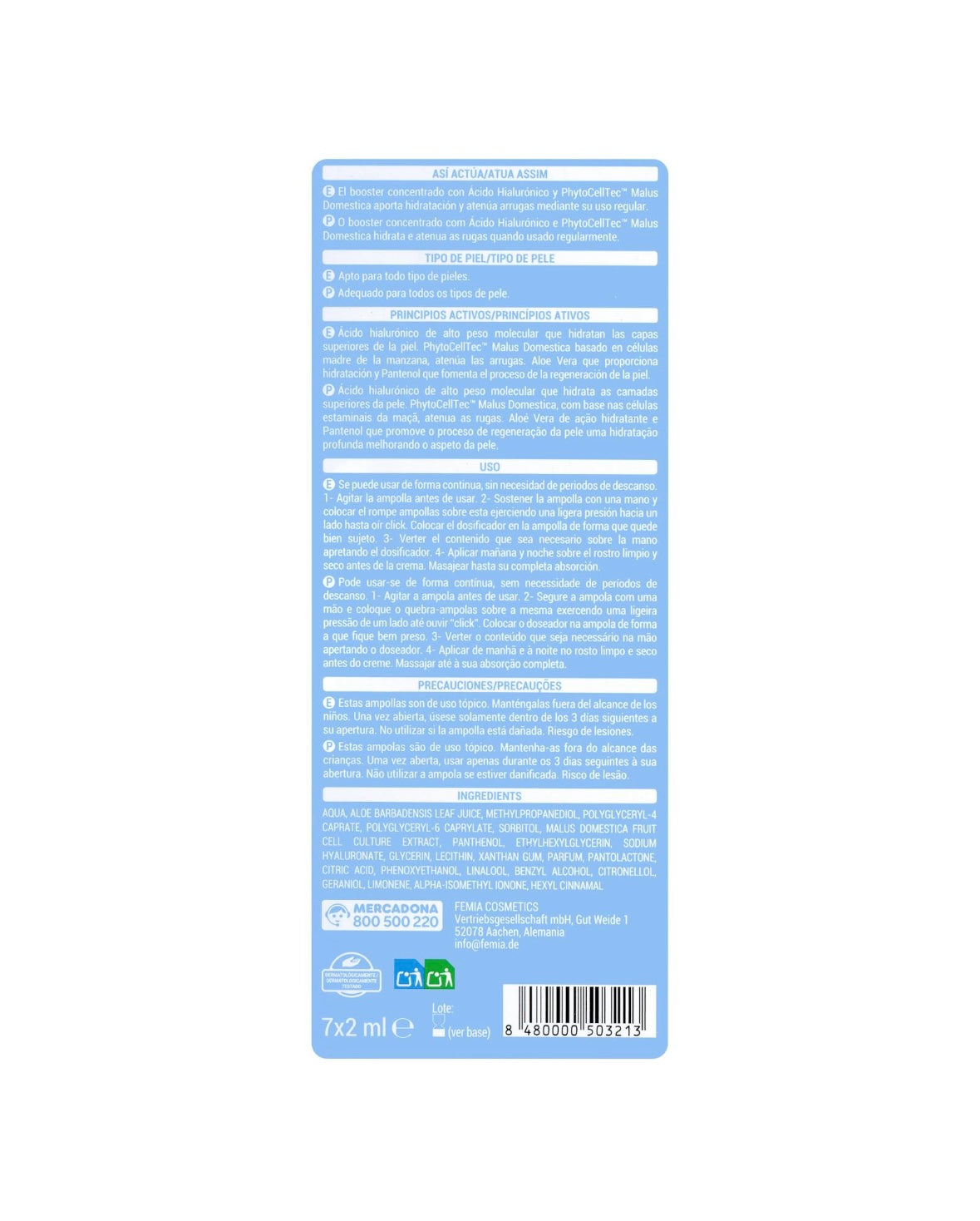 Deliplus Hidrata Hyaluronic Acid Concentrate Facial Ampoules