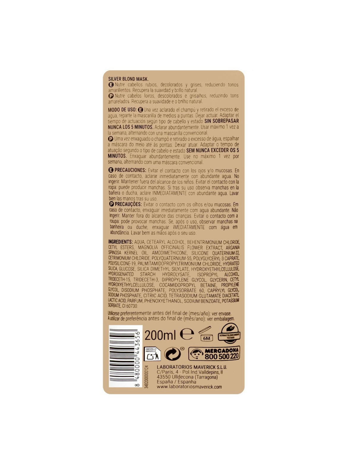 Masque Blond Argenté – Deliplus 200ml