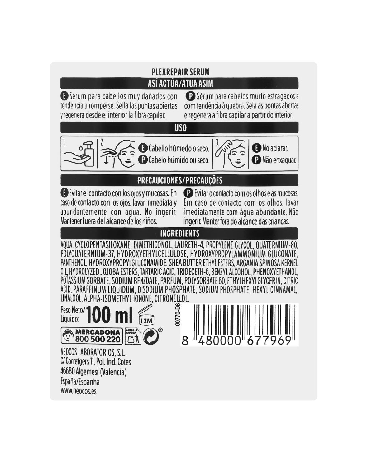 Plex Repair Serum – Deliplus 100ml