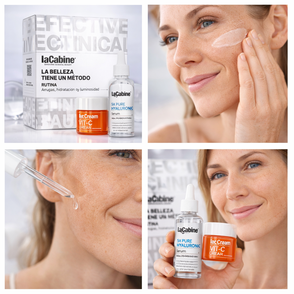 LaCabine Coffret « La Beauté a une Méthode » (Sérum Hyaluronique + Crème à la Vitamine C)