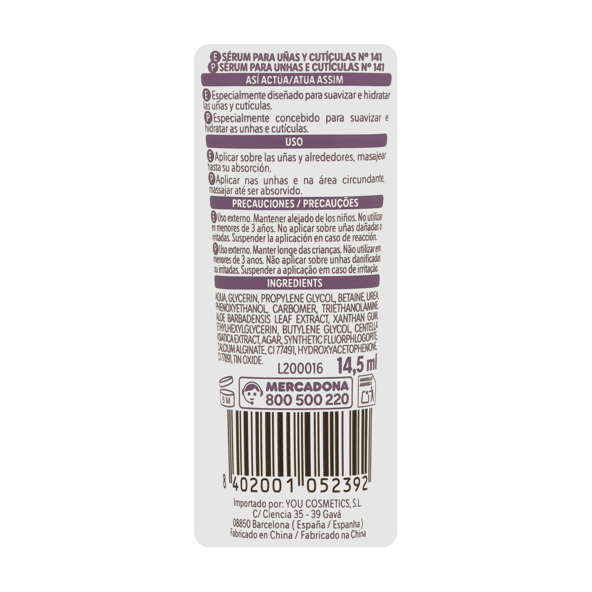 Deliplus nagu un kutikulu serums Double Action Nr. 141 – mīkstina un mitrina, 14.5 ml