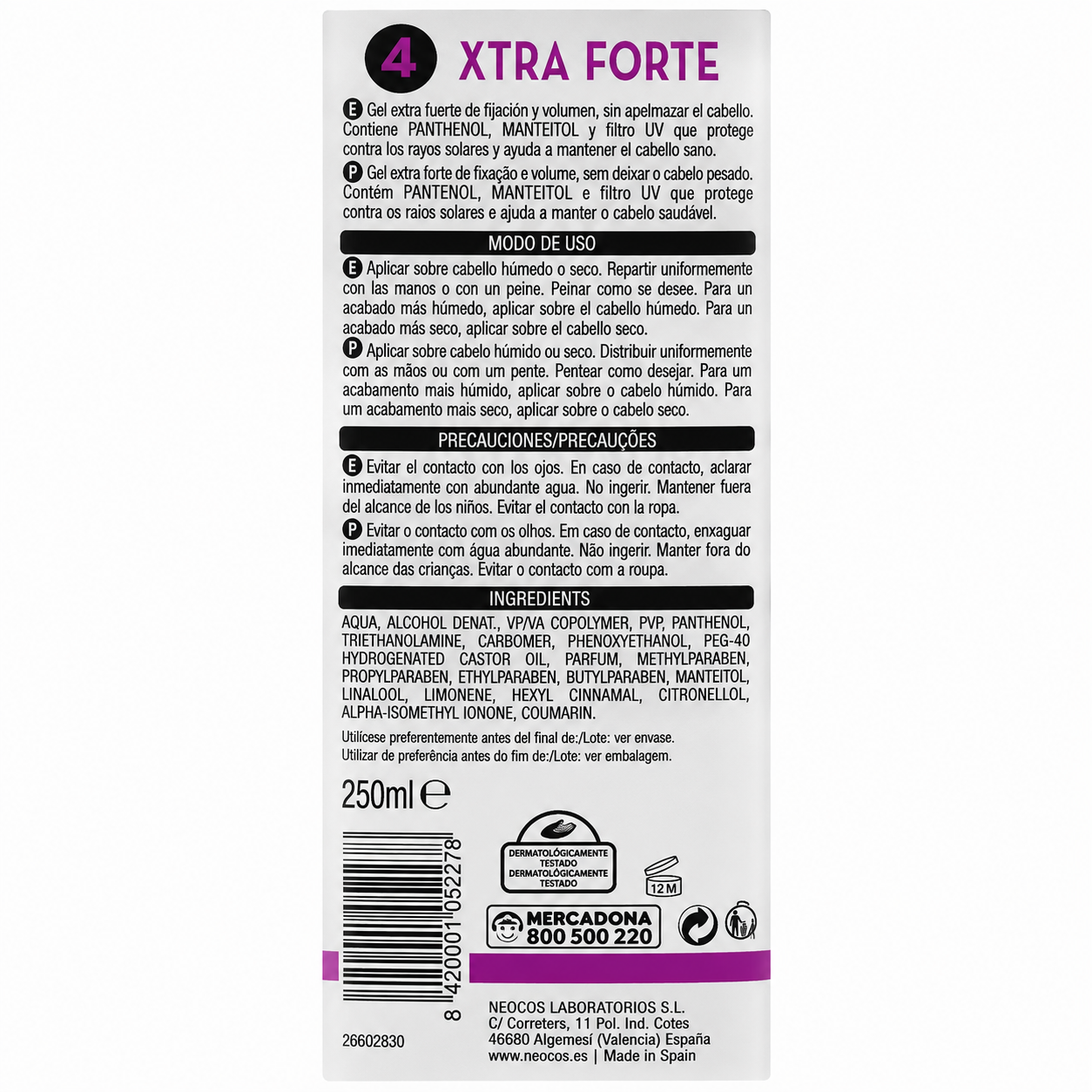 Deliplus Fixing Gel Xtra Forte īpaši stipras fiksācijas gēls ar UV filtru, 250ml
