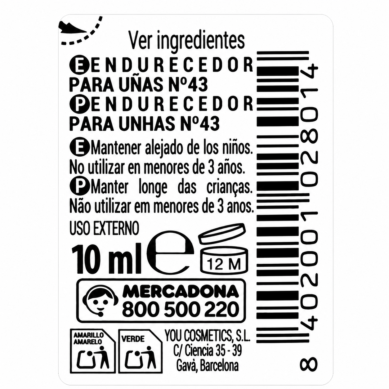 Durcisseur pour ongles Deliplus n°43 10ml
