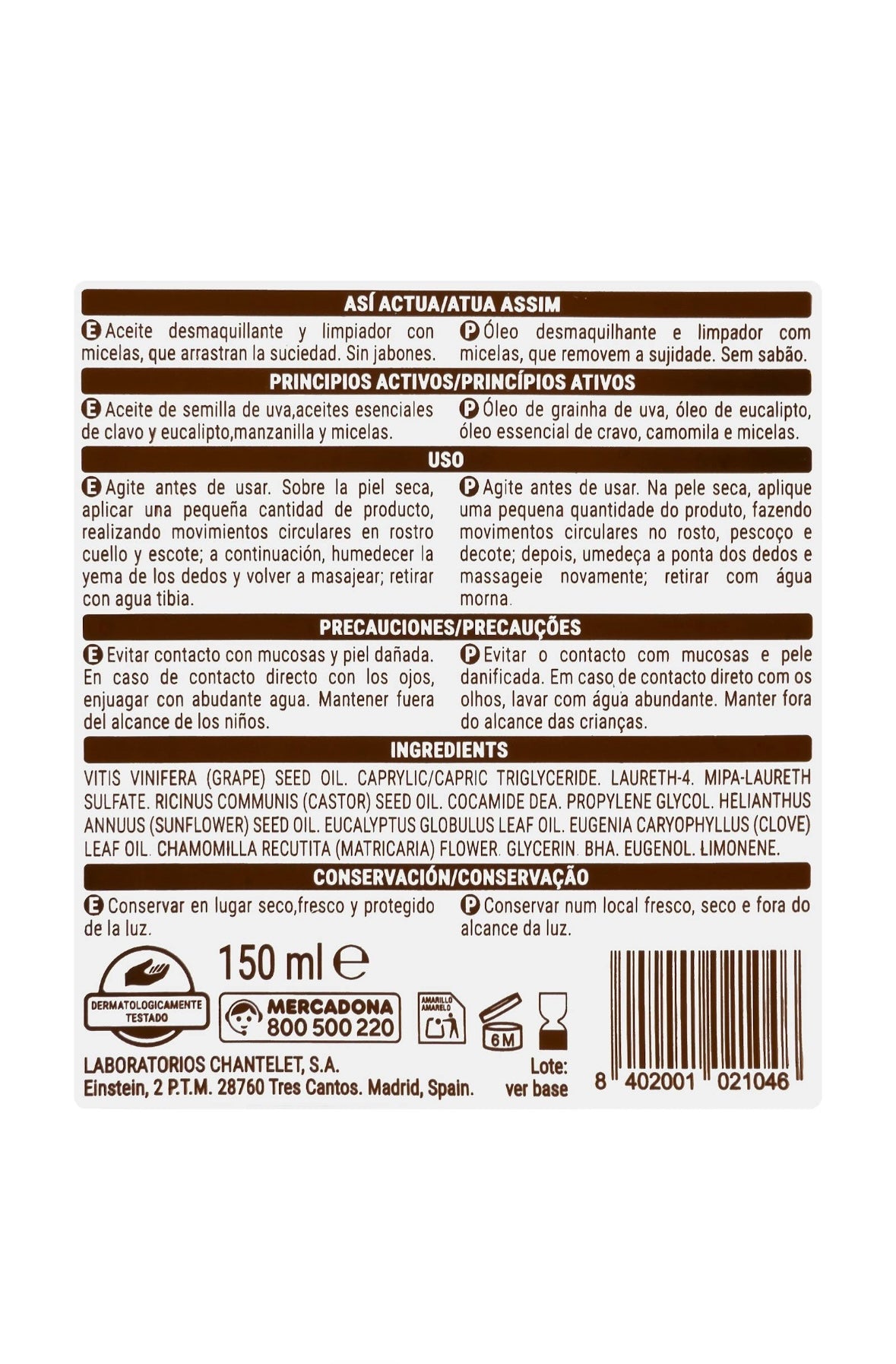 Deliplus Facial oil micelar Make-up remover cleansing Facial Clean