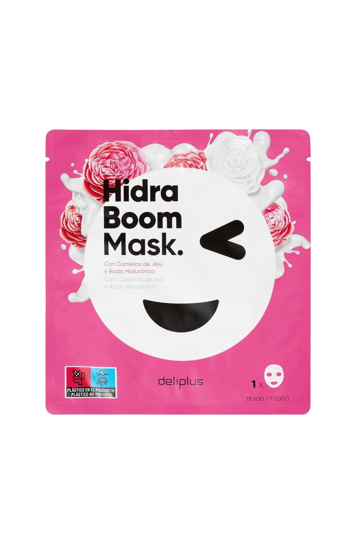 Deliplus Hydra Boom Facial mask with Jeju Camellias and hyaluronic acid