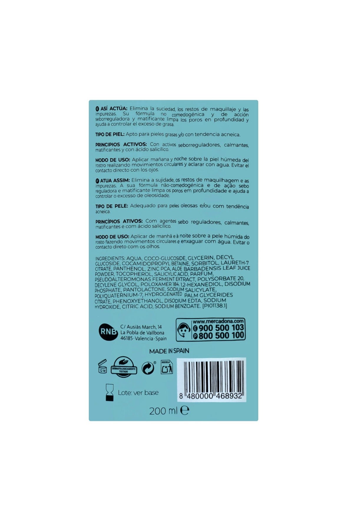 Deliplus Cleansing purifying Oil Free Facial Clean Facial Mousse oily, seborrhoeic and ache-prone skin