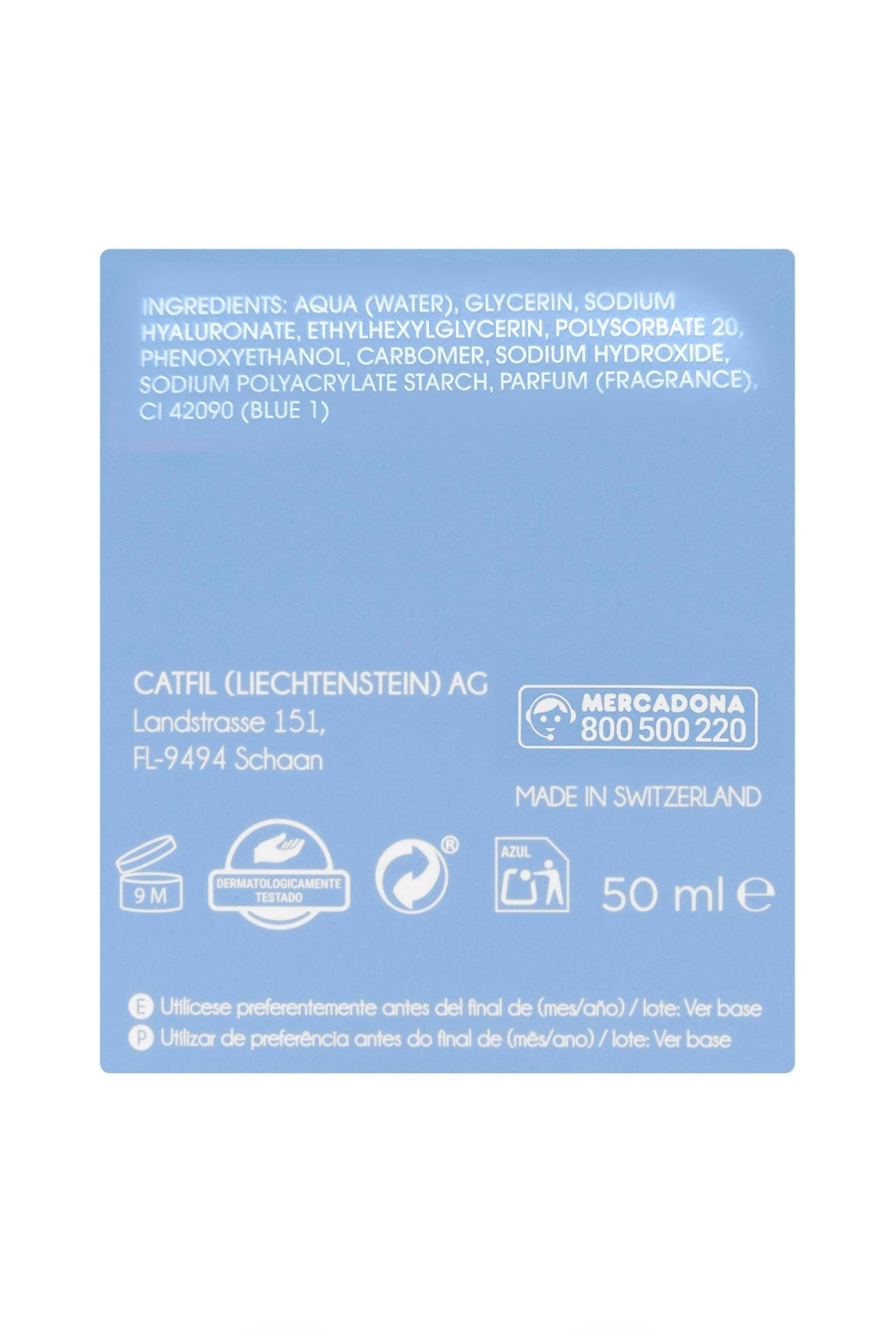 Deliplus Hydrates hyaluronic acid facial gel normal and oily skin