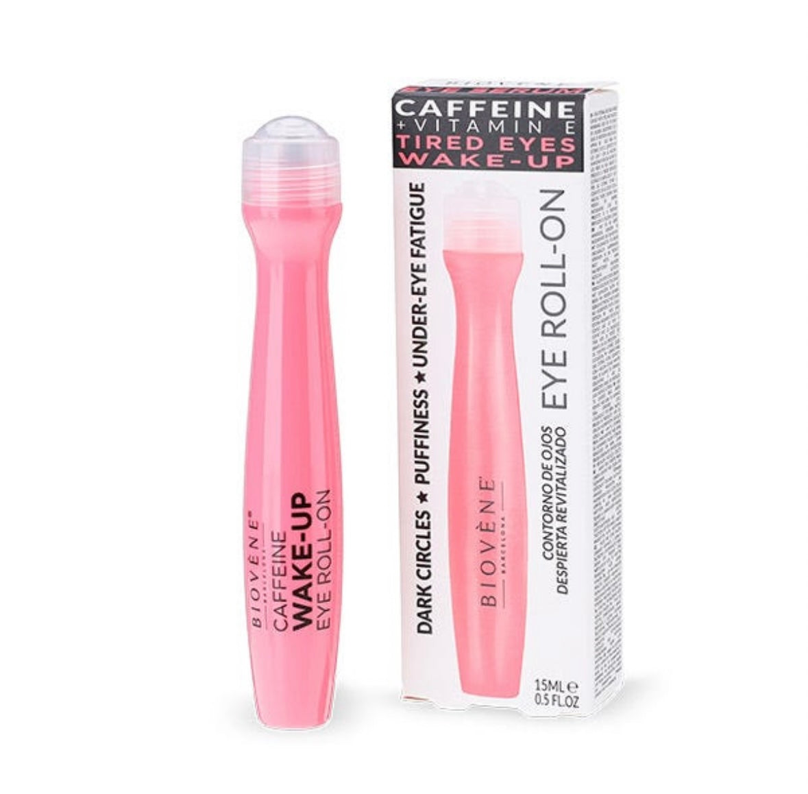 BIOVÈNE BARCELONA
CAFFEINE EYE WAKE-UP Refreshing Eye Roll-On Serum for Tired Eyes with Vitamin E & Caffeine