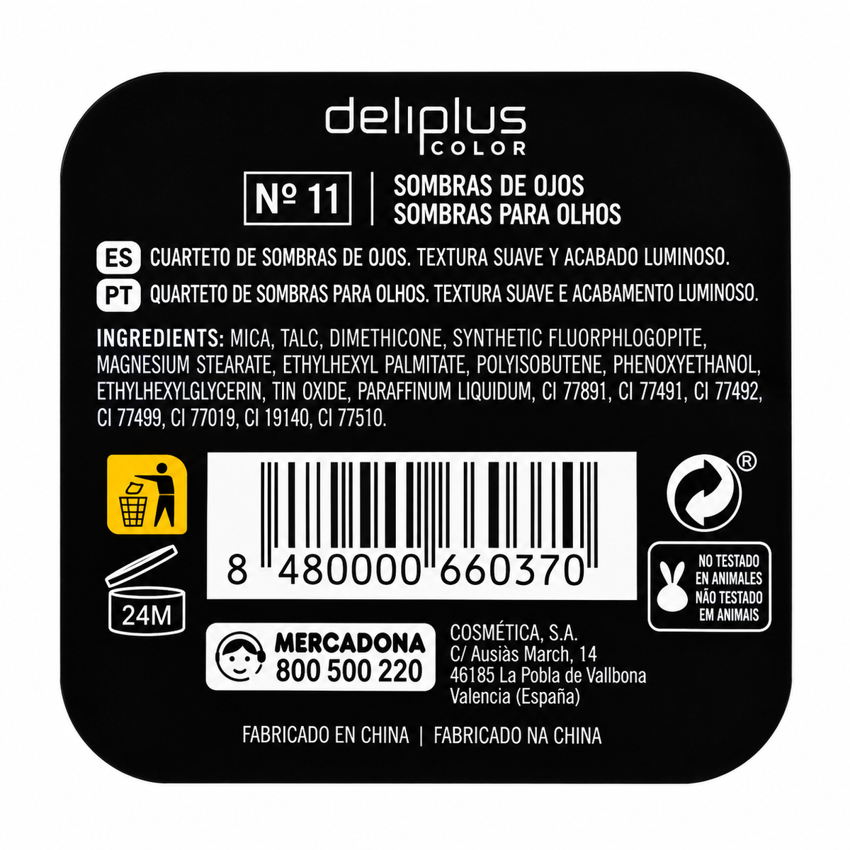 Deliplus Eyeshadow Quad – 4-Colour Palette, 4 g – 3 Palettes
