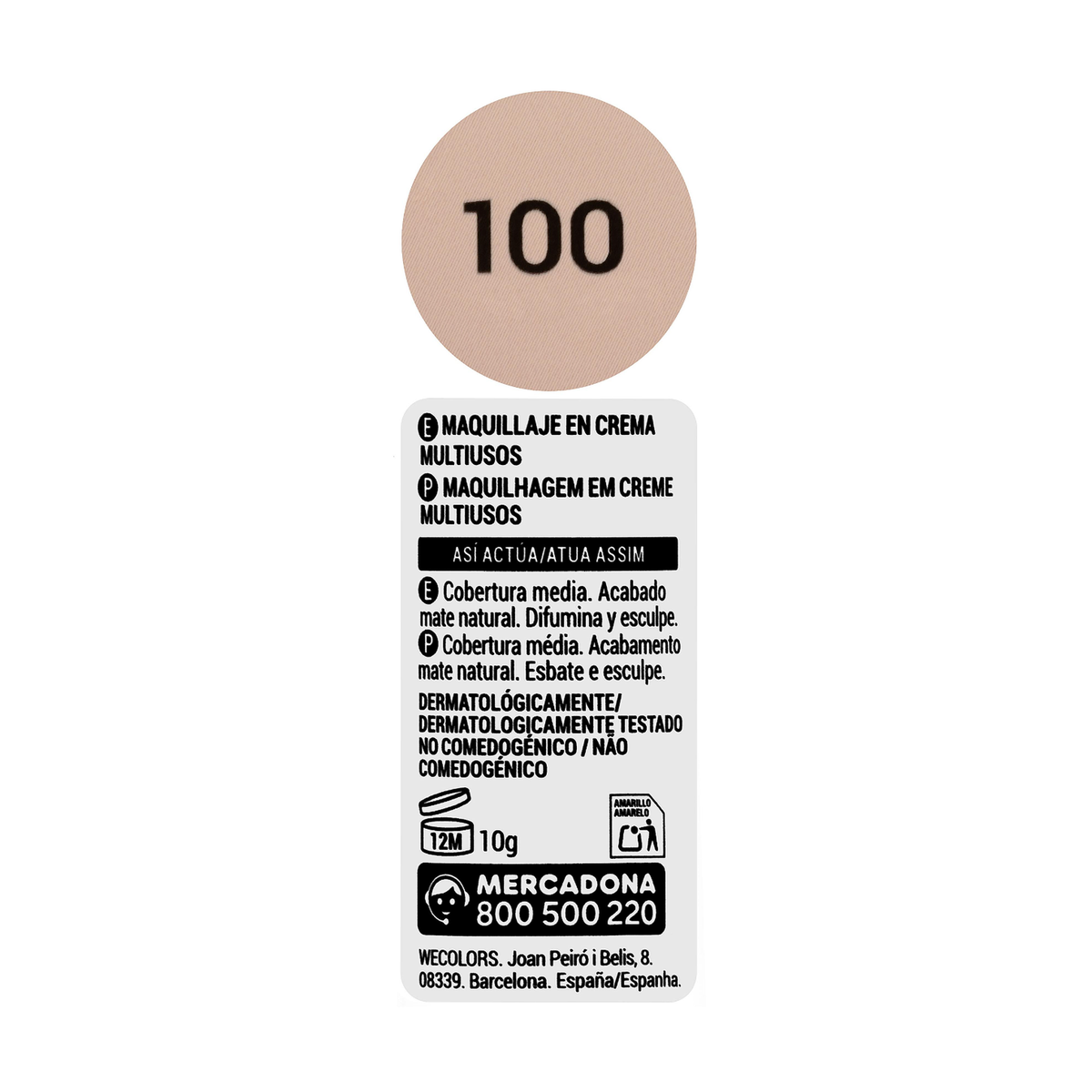 Deliplus Mate Stick Foundation – Multi-Use Cream Foundation Stick (10 g) – 5 Shades