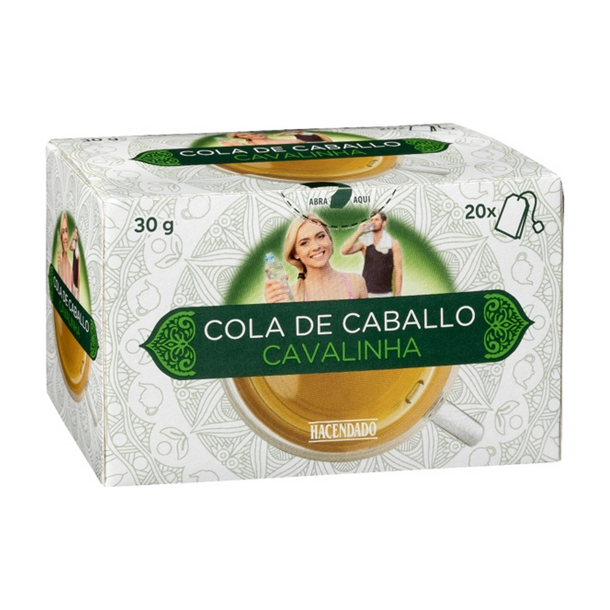 Hacendado Horsetail Infusion (Cola de Caballo) with Lemon — 20 Tea Bags (30 g)