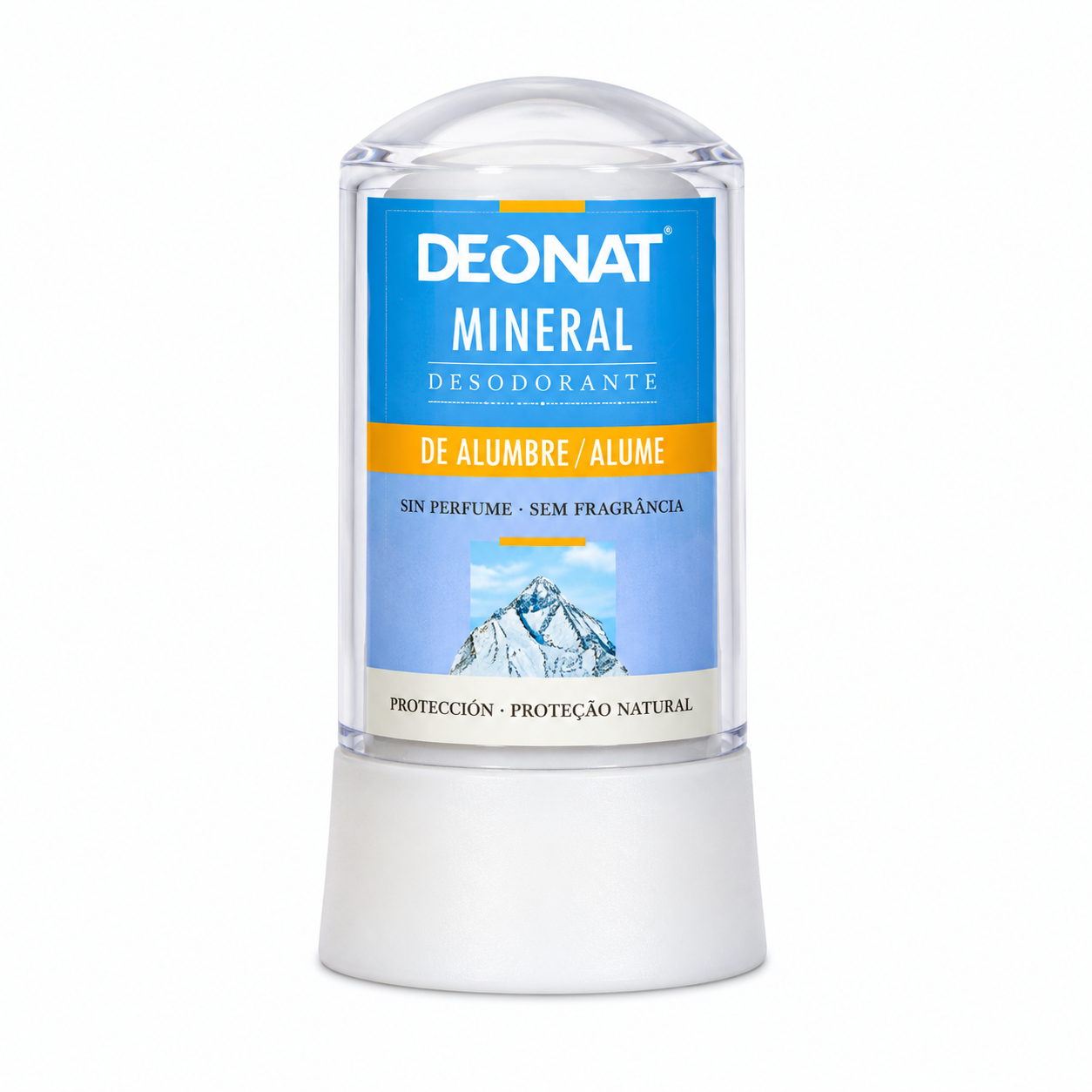 Deonat Mineral-Deodorantstick – Natürlicher Alaunkristall – Ohne Duftstoffe – 60g