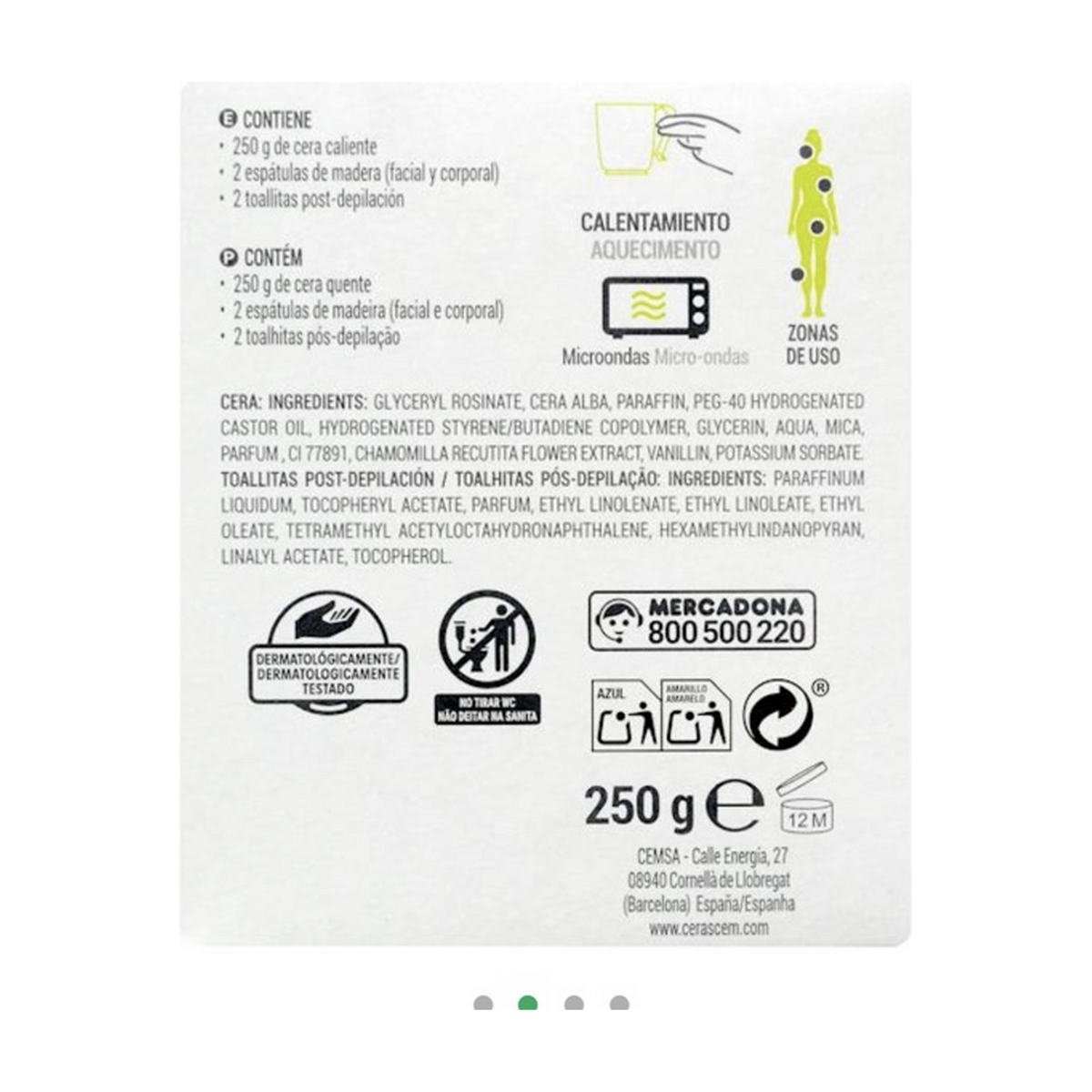 Deliplus karstā vaska komplekts (Cera Caliente) 250 g