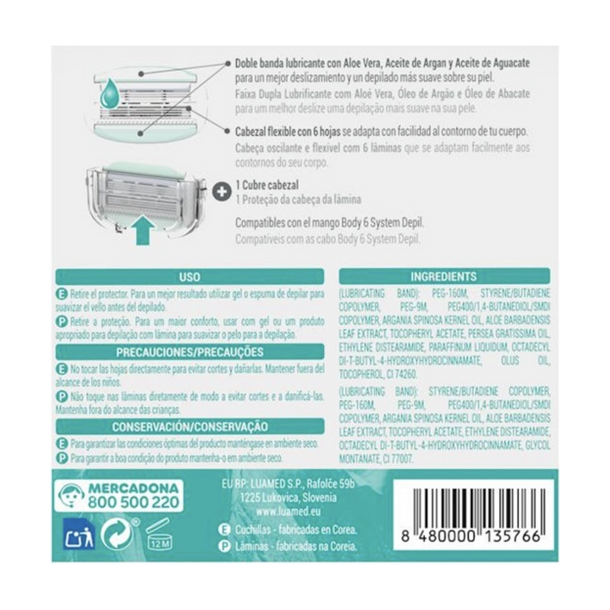 Deliplus Body 6 System Depil rezerves kasetnes (3 gab.)