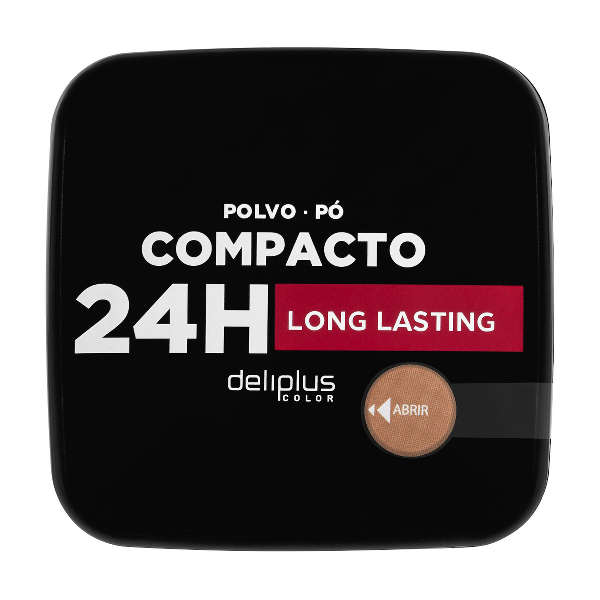 Deliplus Poudre Compacte Long Lasting 24H avec Miroir & Éponge (10 g) – 4 teintes