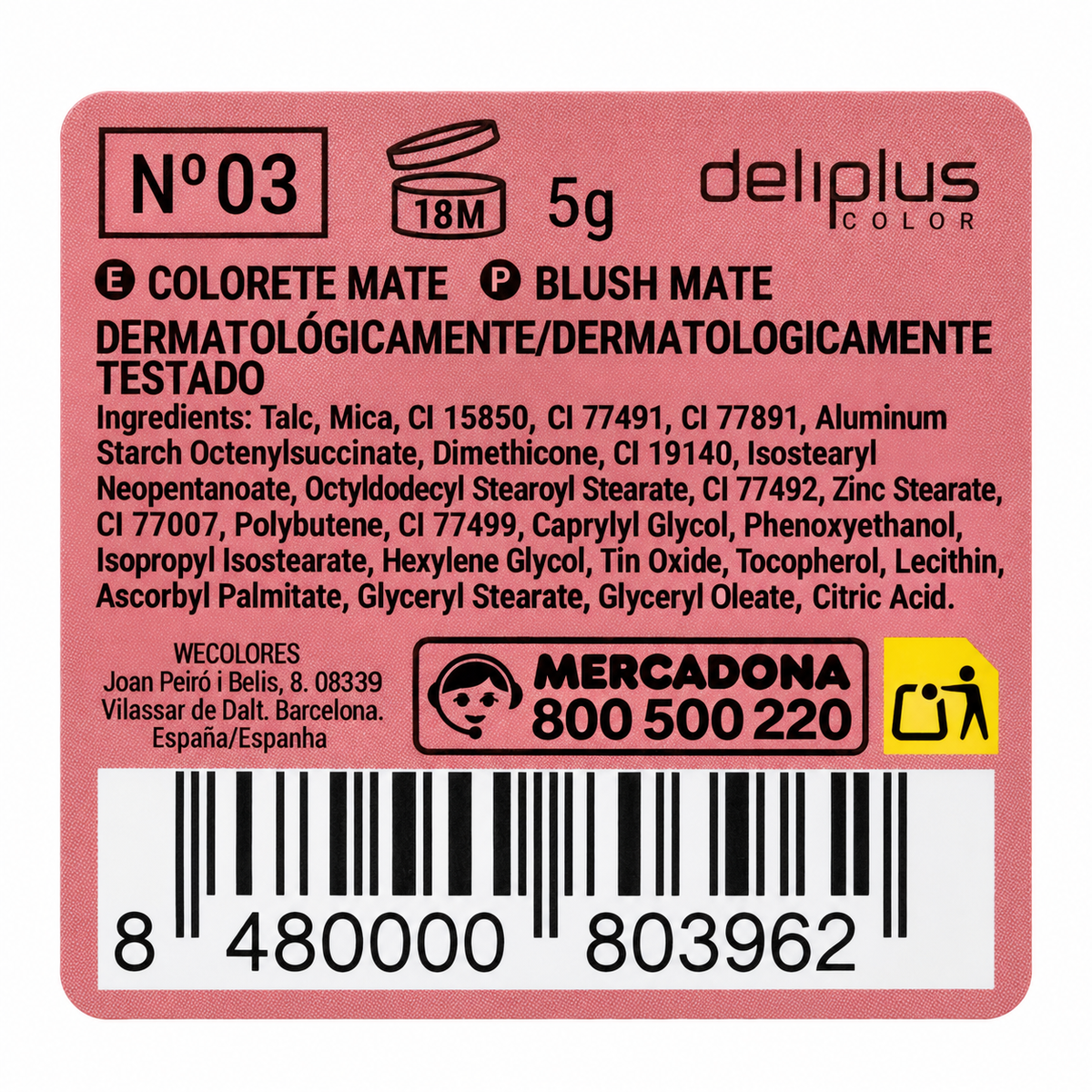 Deliplus Blush Mate – Mattes Puder-Rouge mit Spiegel – 2 Farbtöne