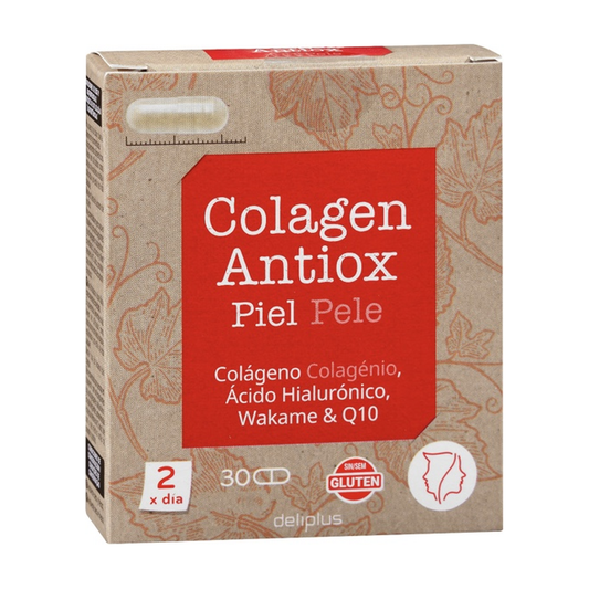 Deliplus Colagen Antiox Piel — Kolagēns, hialuronskābe, vakame un Q10 (30 kapsulas)