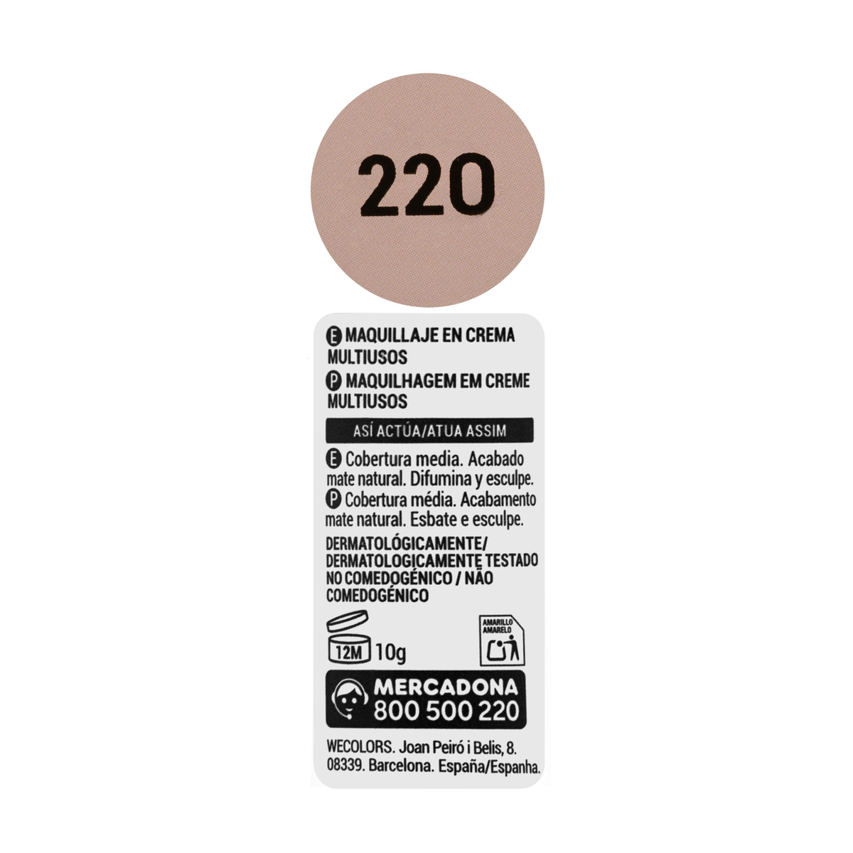 Deliplus Mate Stick Foundation – Multi-Use Cream Foundation Stick (10 g) – 5 Shades