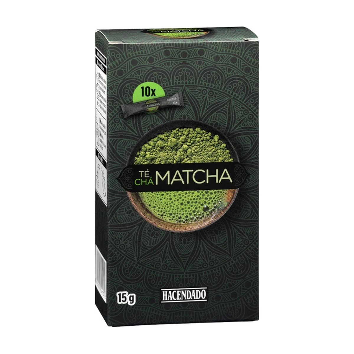 Hacendado Matcha Green Tea Powder — 10 Sticks (15 g)