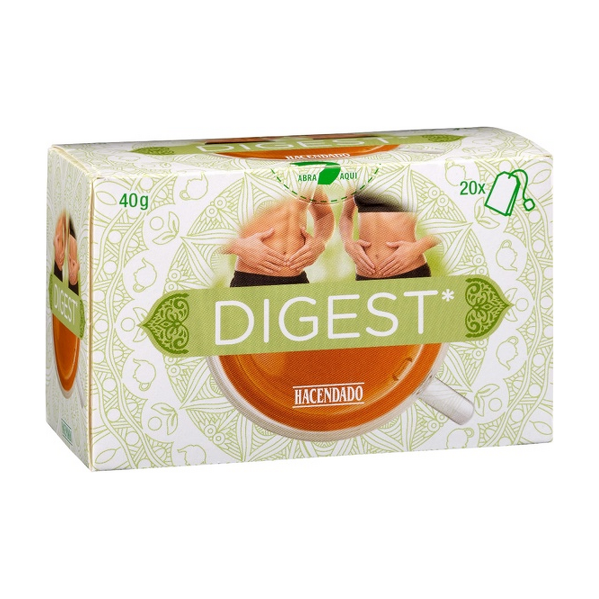 Hacendado Digest Infusion — Fennel, Anise, Mint, Lemon Balm & Chamomile (20 Tea Bags, 40 g)