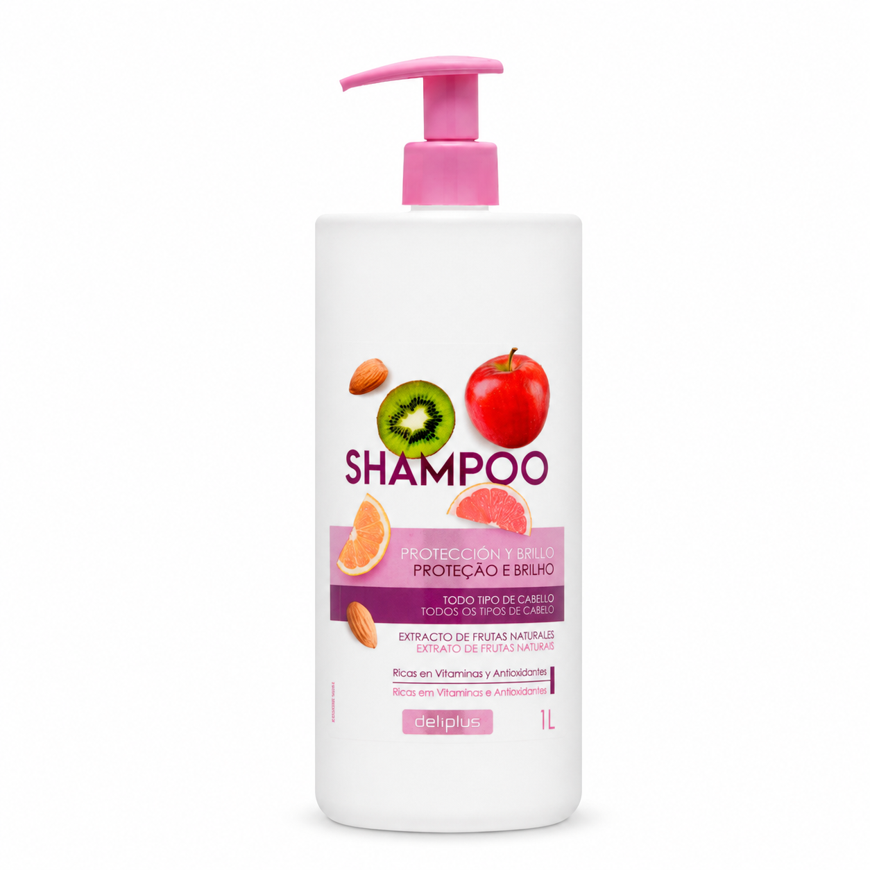 Deliplus Shampoo Schutz & Glanz mit natürlichen Fruchtextrakten 1L