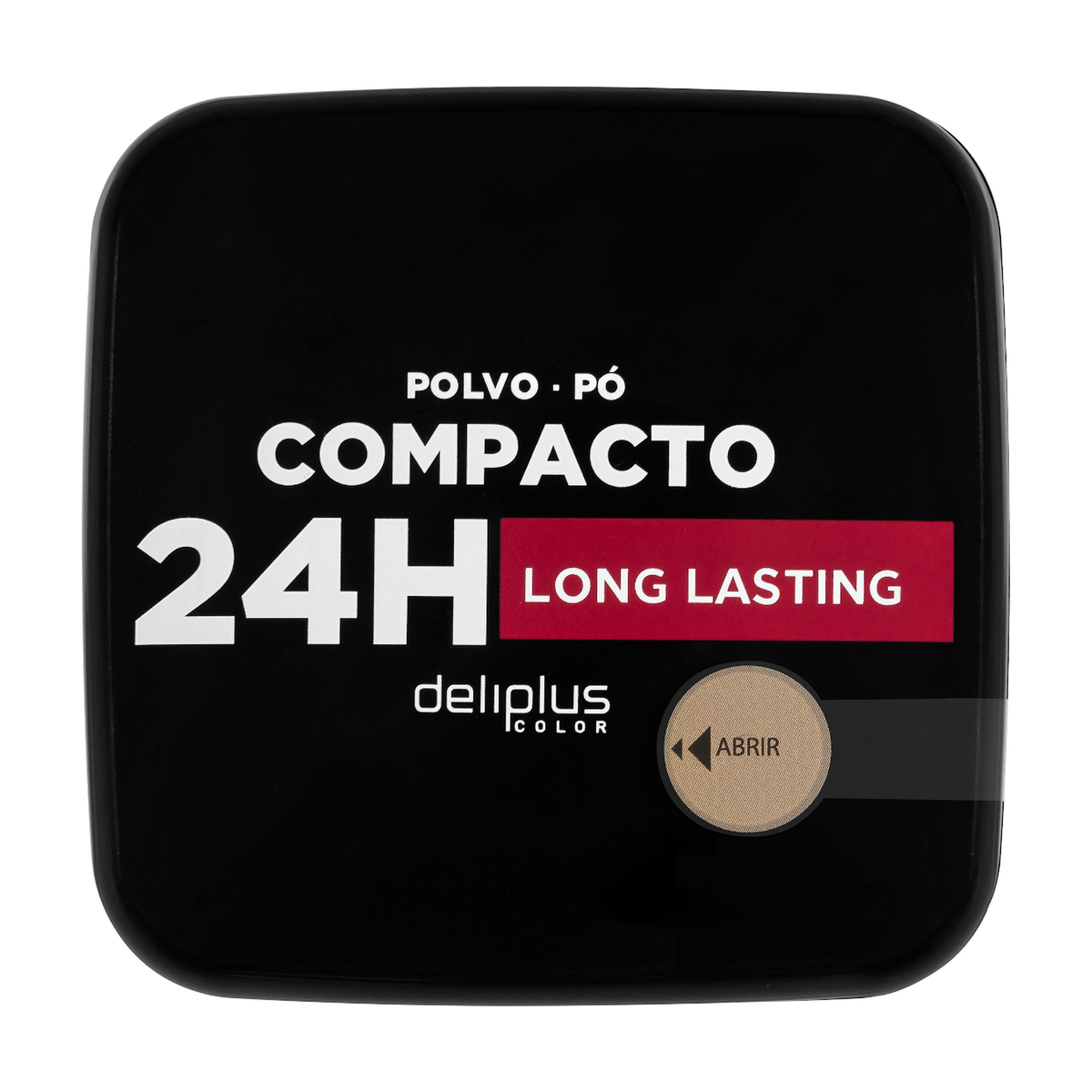 Deliplus Poudre Compacte Long Lasting 24H avec Miroir & Éponge (10 g) – 4 teintes