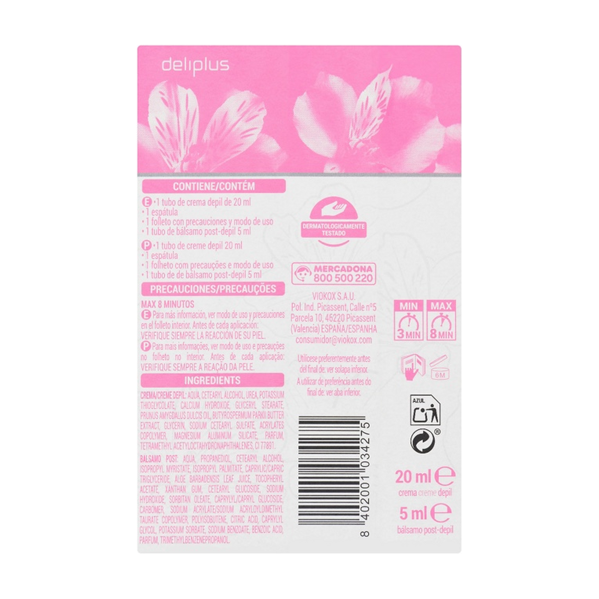Deliplus sejas depilācijas krēms + balzams pēc depilācijas 20ml+5ml