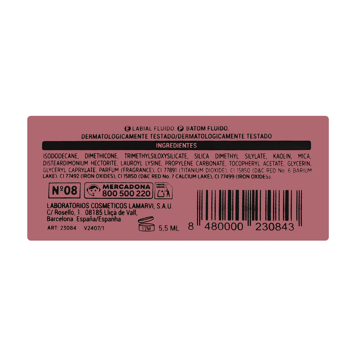 Deliplus šķidrā matētā ilgnoturīgā lūpu krāsa – matēts finišs, 5.5 ml