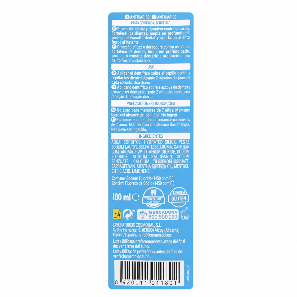 Deliplus Zahncreme gegen Karies – Kariesschutz – 100ml