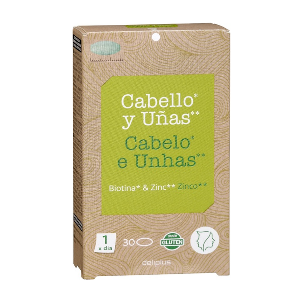 Deliplus Cabello y Uñas — matiem un nagiem ar biotīnu un cinku (30 tabletes)