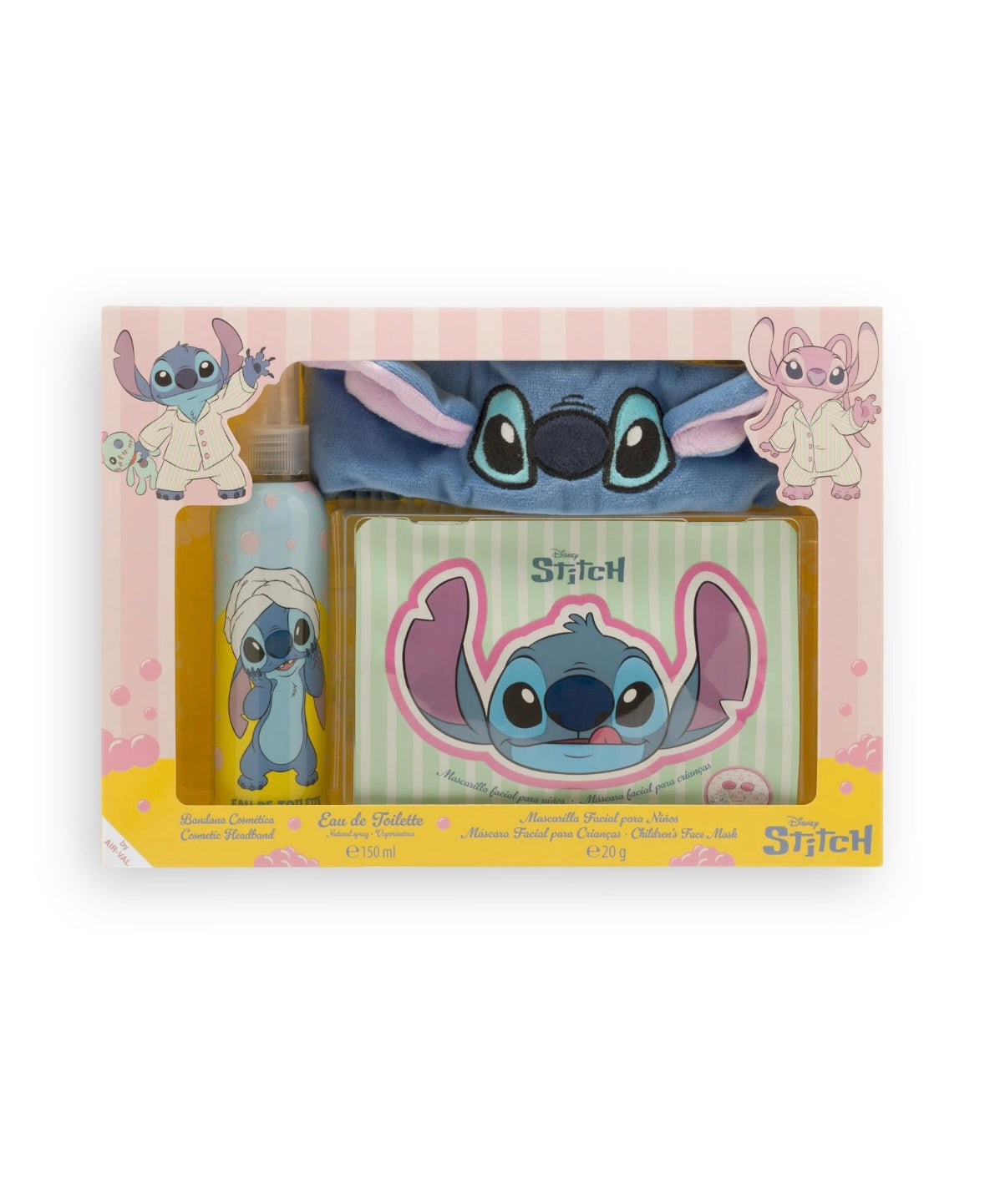 Disney Stitch Kinder Beauty-Geschenkset – Eau de Toilette, Gesichtsmaske & Haarband