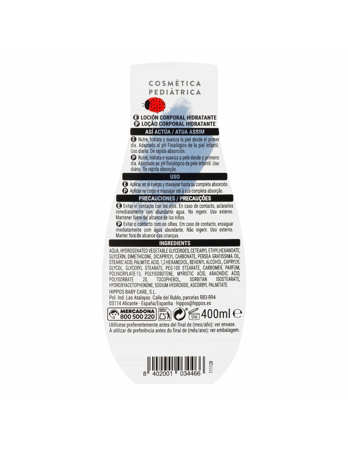 Deliplus Kinder Feuchtigkeitsspendende Körperlotion 400ml