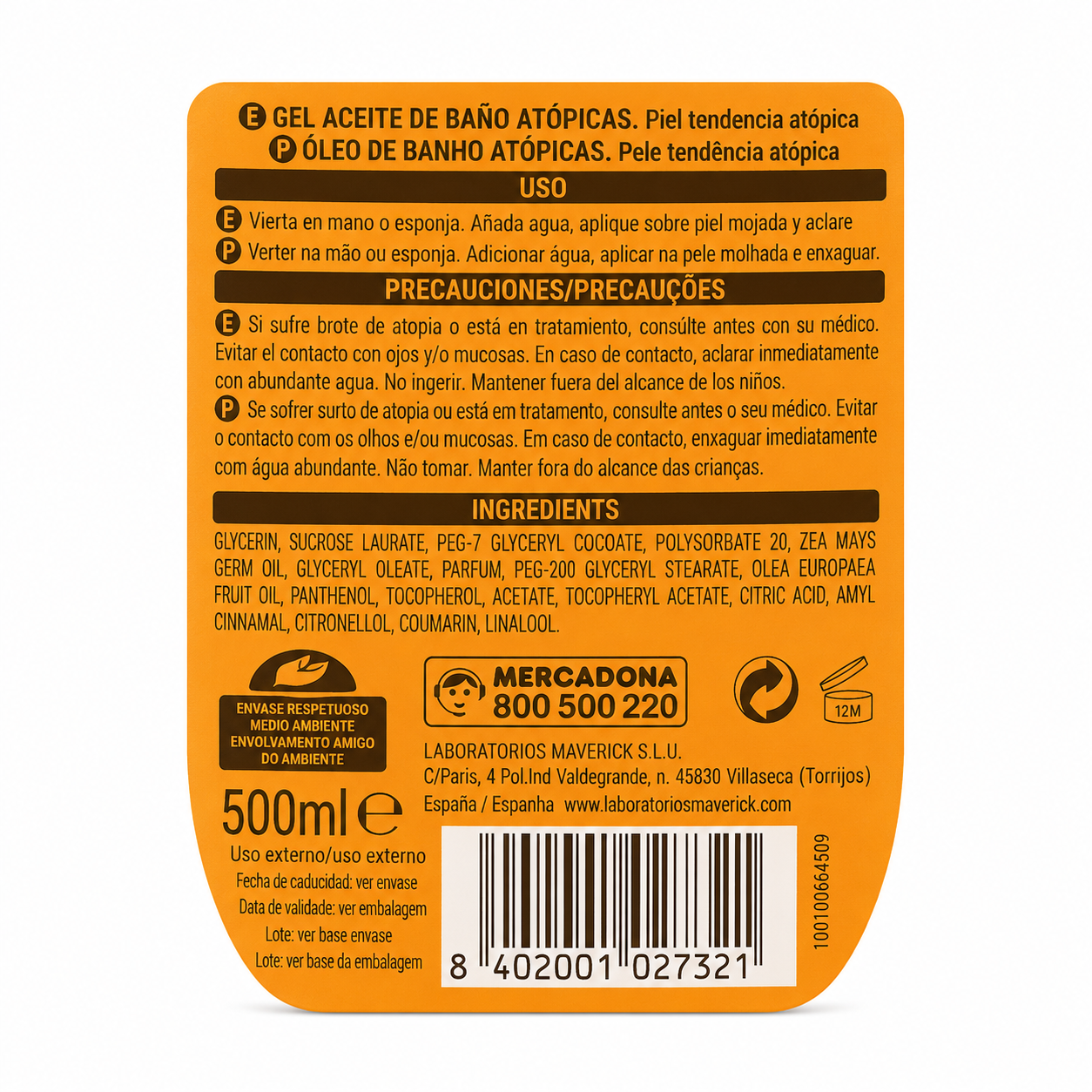 Deliplus Atópicas Bath Oil — For Atopic-Prone Skin