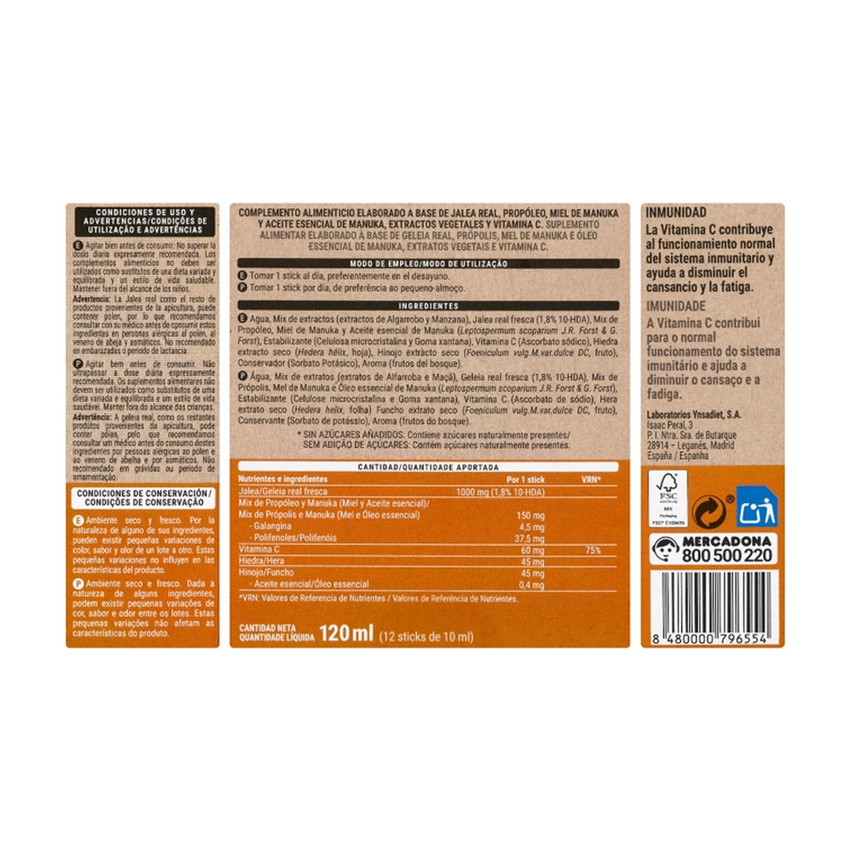 Deliplus peru pieniņš un propoliss — peru pieniņa un propolisa stienīši (12 x 10ml)