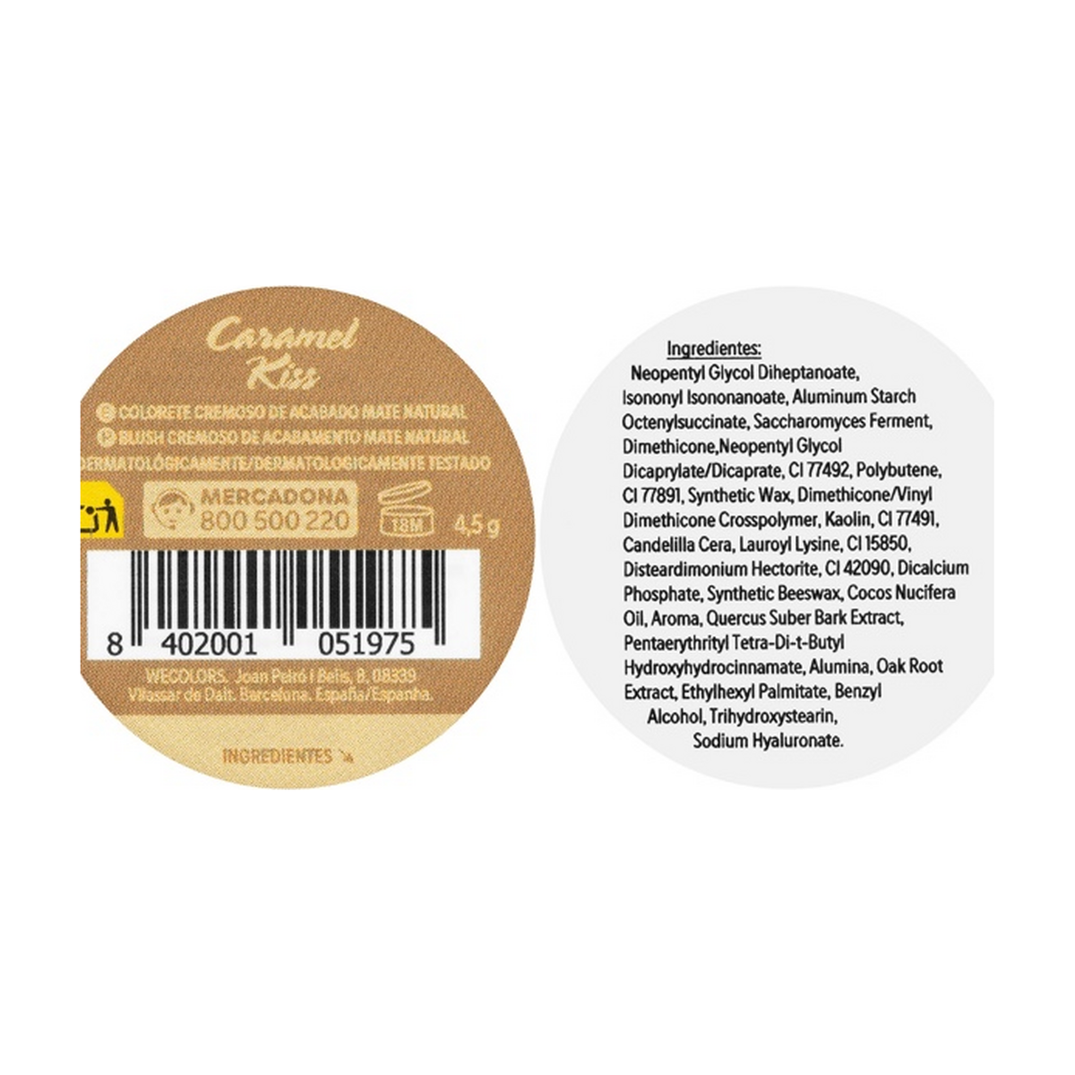 Deliplus Caramel Kiss Creme-Rouge — Natürliches mattes Finish (4.5 g)