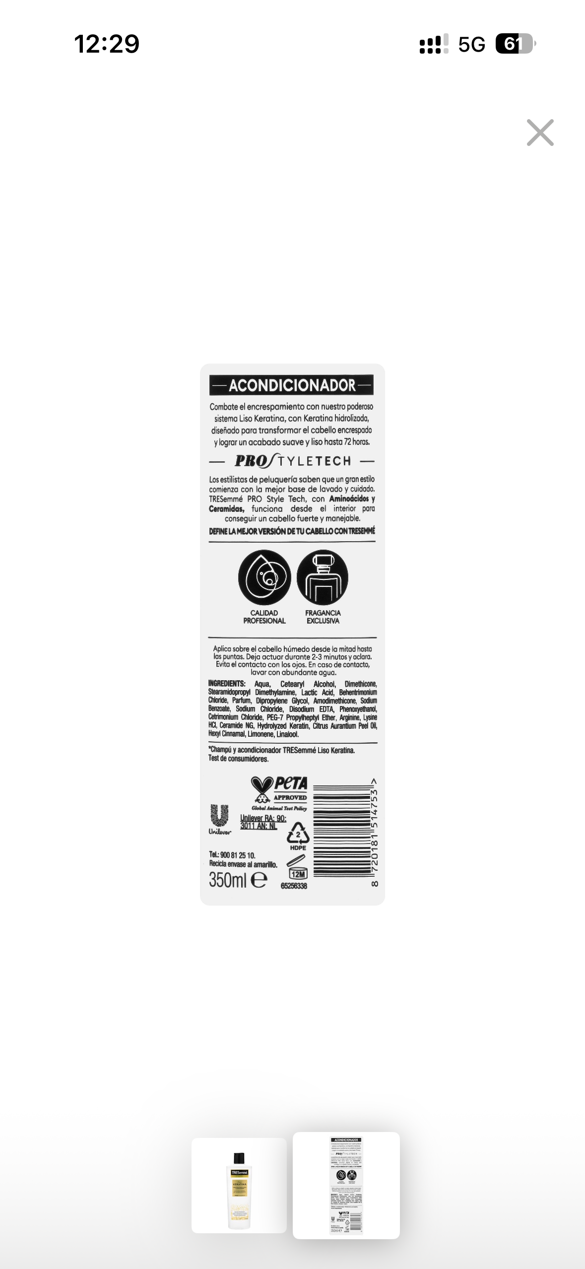 TRESemmé Glatte Keratin-Haare Conditioner 72H Frizz-Kontrolle 350ml