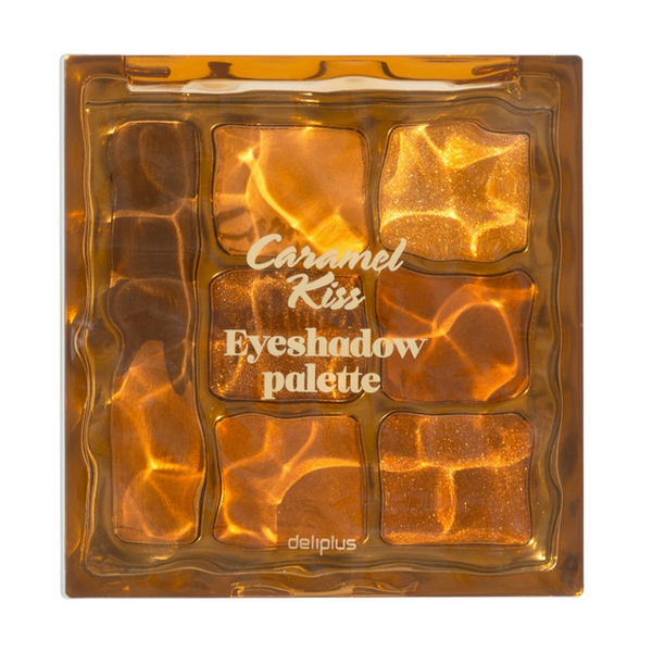 Deliplus Caramel Kiss acu ēnu palete - 8 silti toņi, 7 g