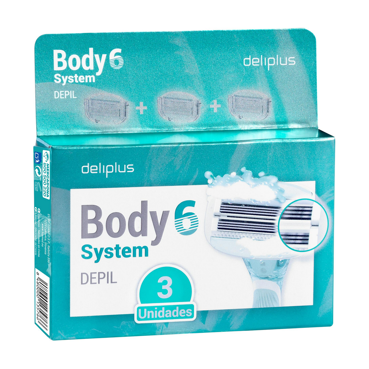 Deliplus Body 6 System Depil rezerves kasetnes (3 gab.)