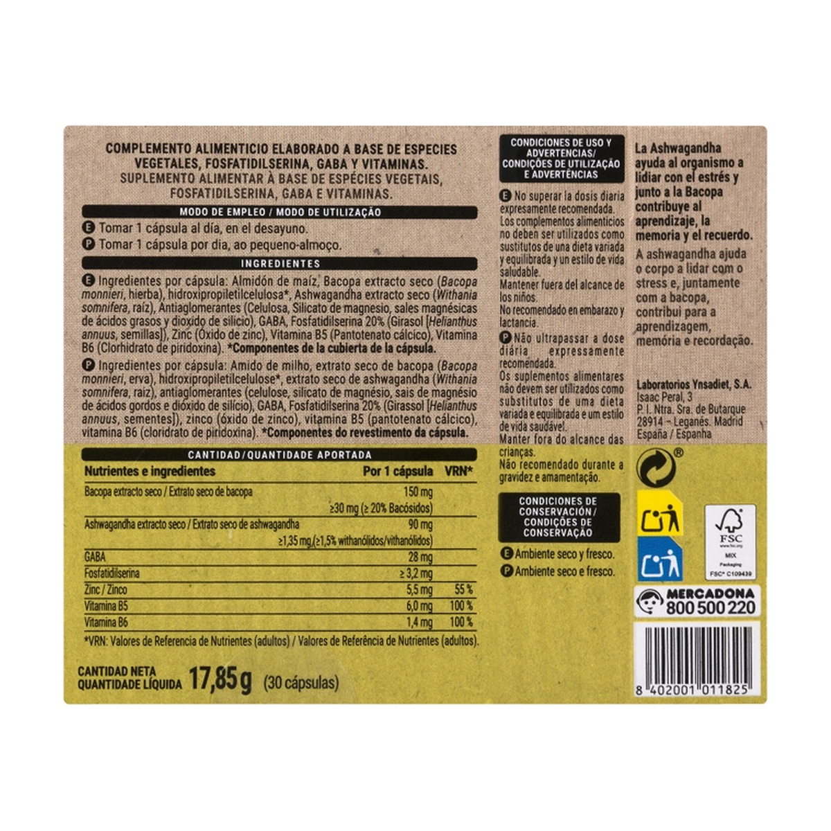 Deliplus Memory Forte — Bacopa, Ashwagandha & GABA (30 capsules)