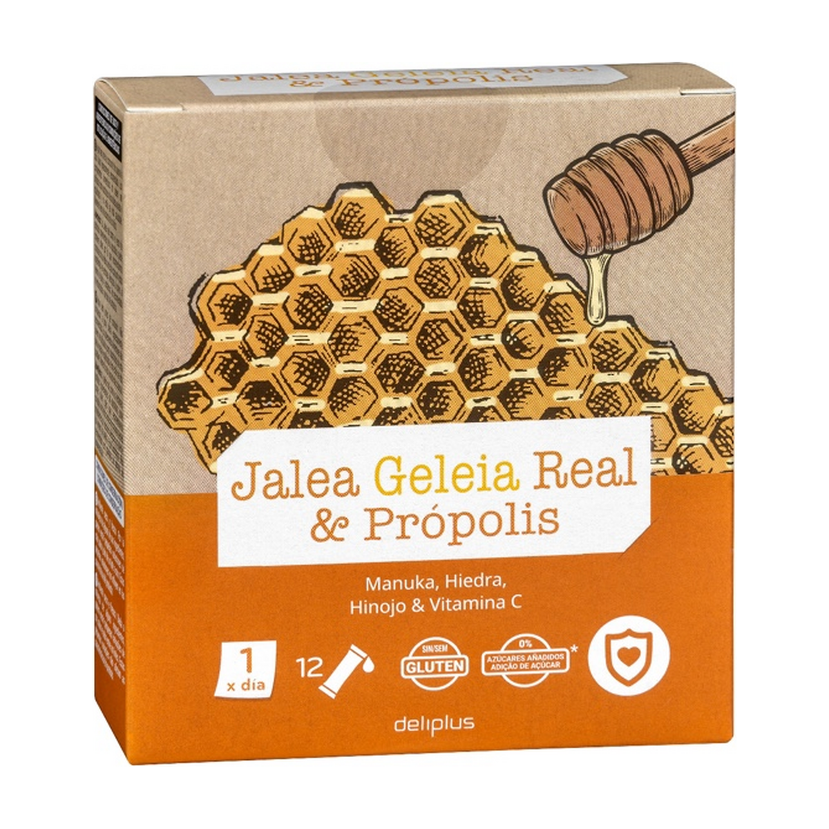 Deliplus peru pieniņš un propoliss — peru pieniņa un propolisa stienīši (12 x 10ml)