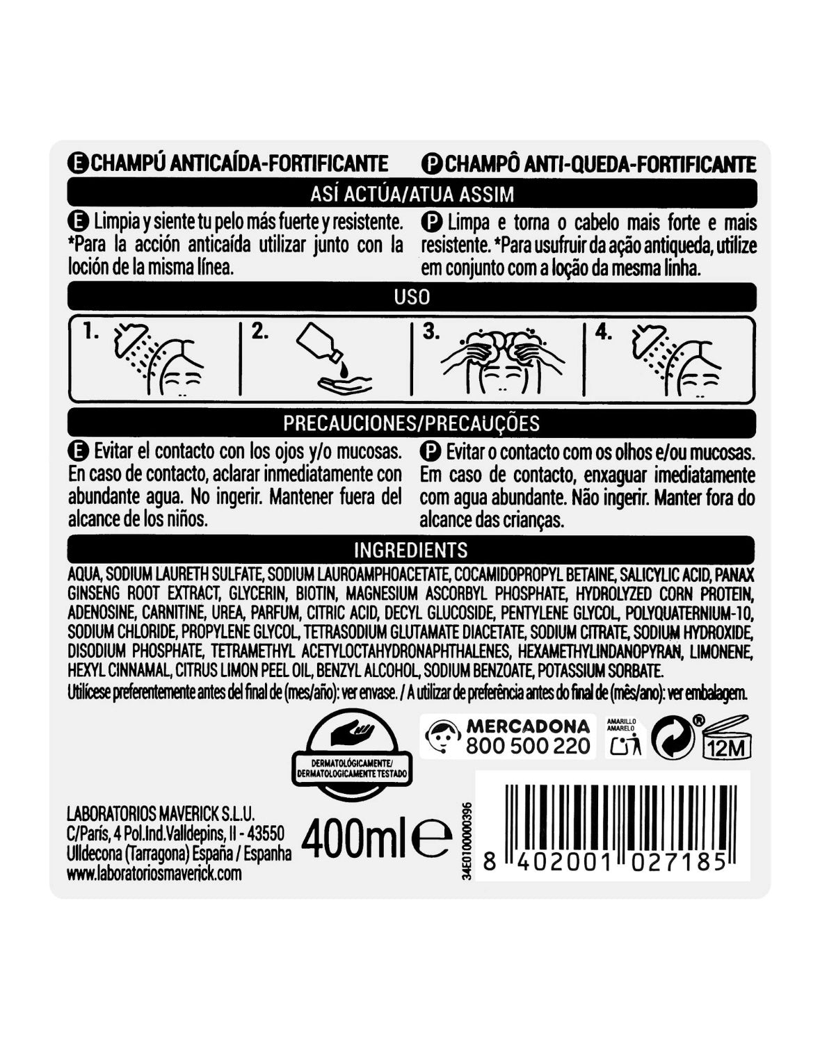 Deliplus Anti-Hair Loss Fortifying Shampoo