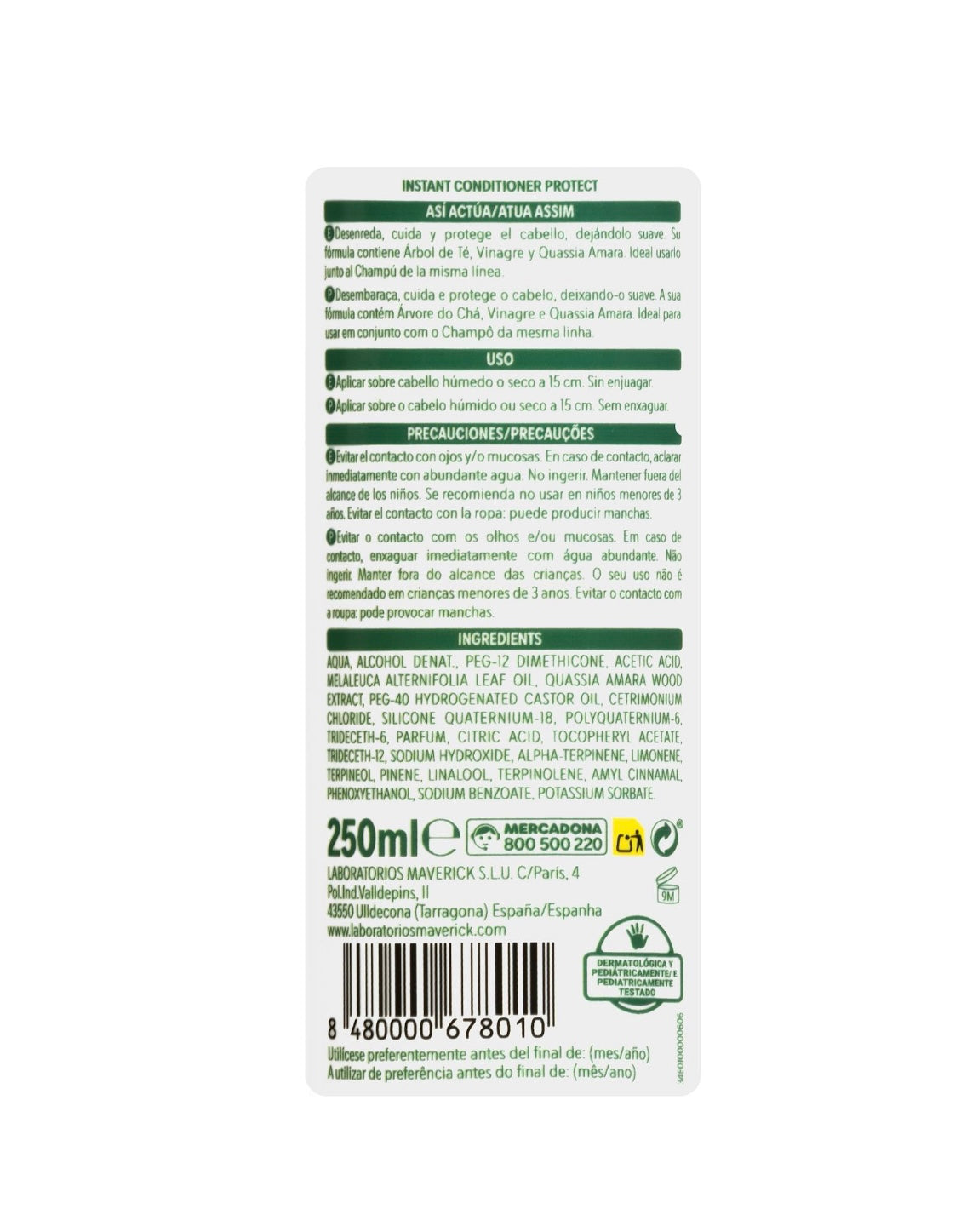Deliplus NO+ Instant Conditioner Protect – Teebaum 250ml