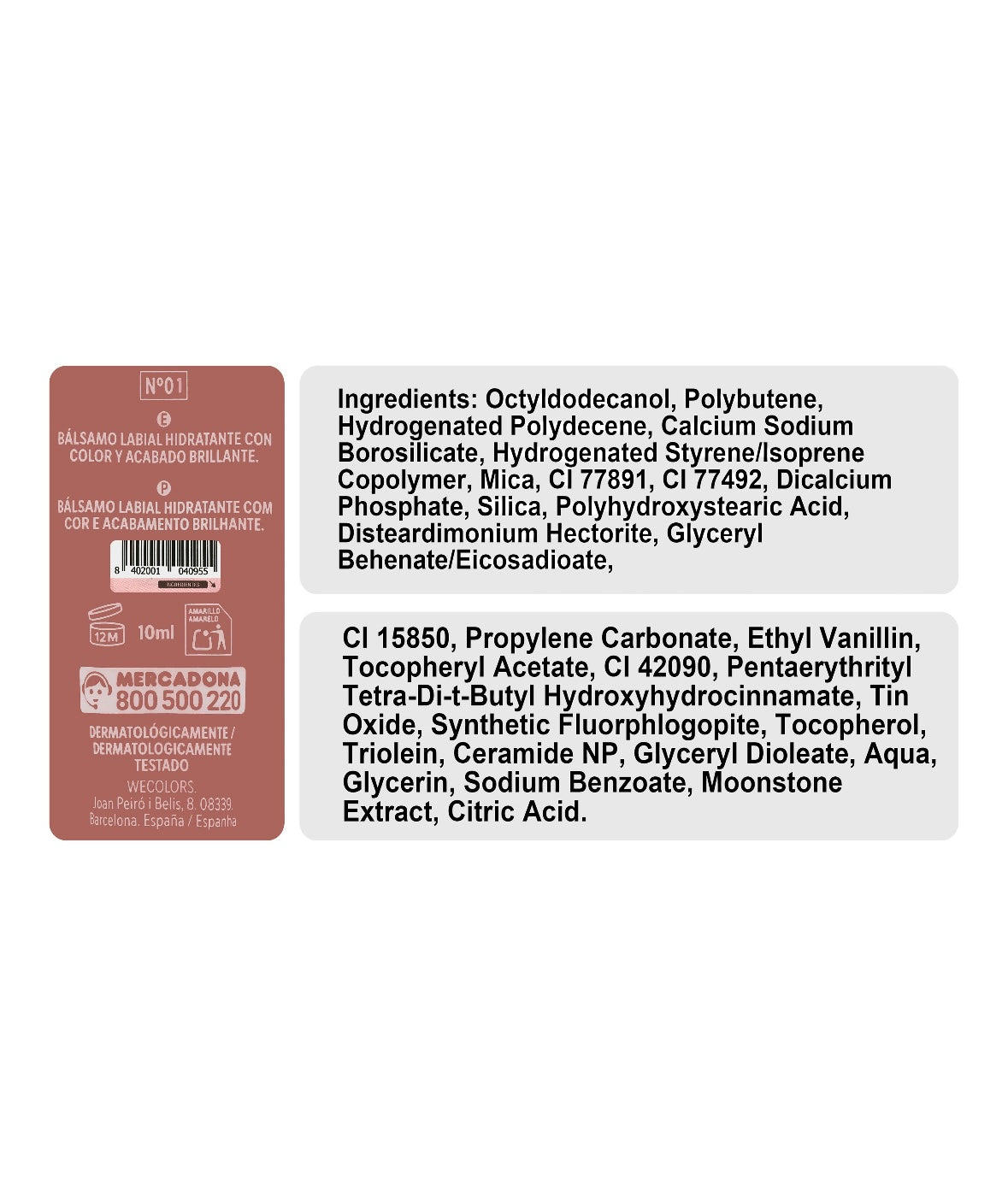 Deliplus Gloss Perfectionist tonēts lūpu balzams Nr. 01 – sārta kailkrāsa