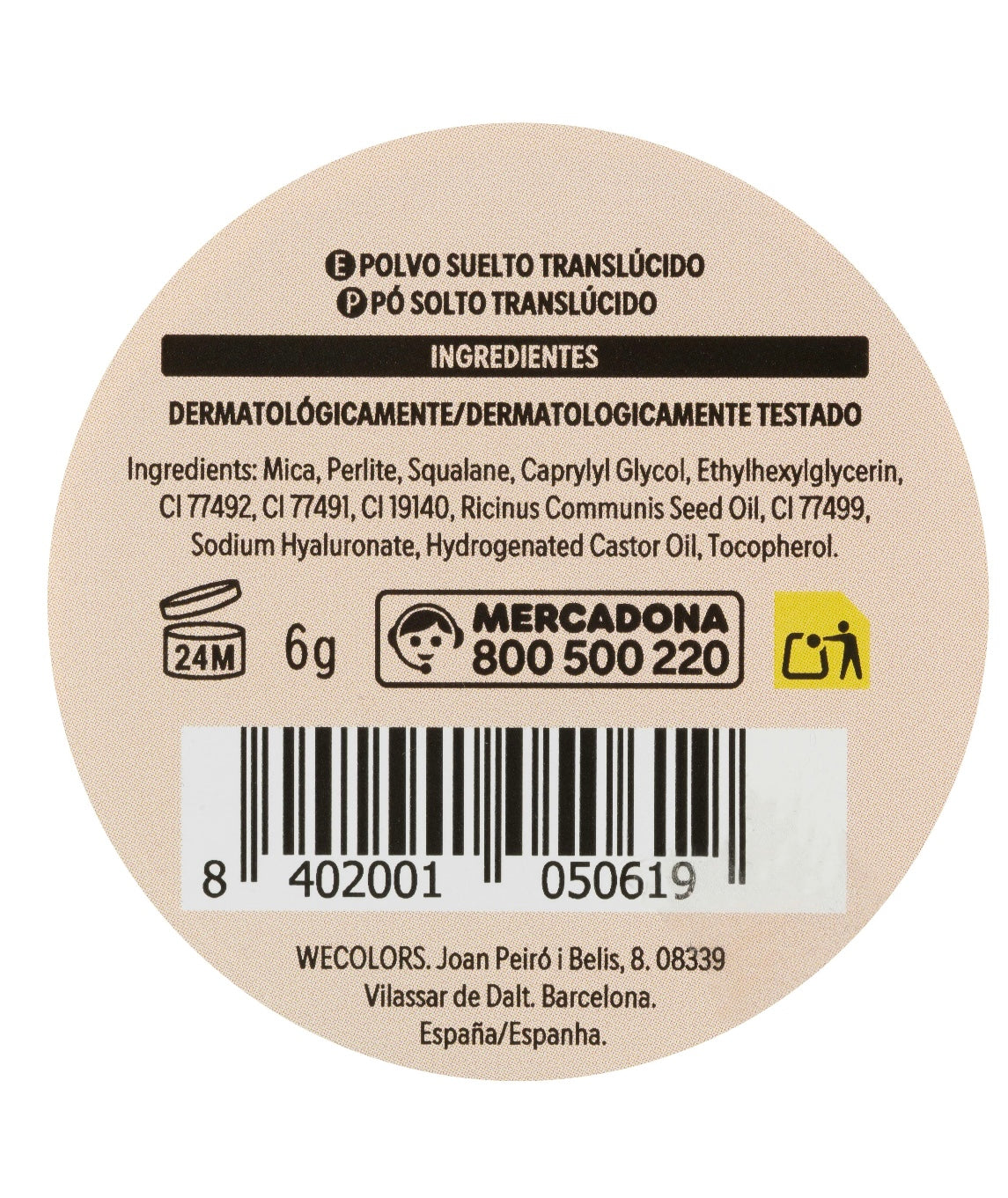 Poudre libre translucide fixante Deliplus avec acide hyaluronique